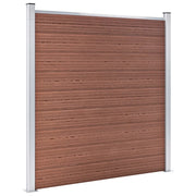 Recinzione da Giardino in WPC 1391x186 cm Marrone 3053213