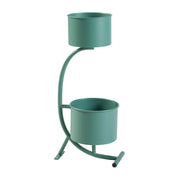 Portavasi da esterno 63 x 29 x 21 cm metallo verde 03_0010314