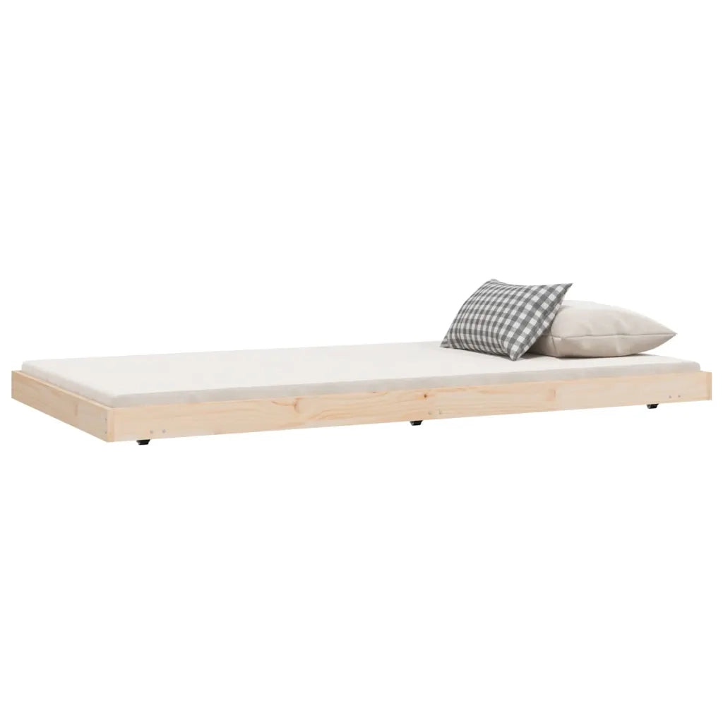 Giroletto senza Materasso 80x200 cm in Legno Massello Pino 823499