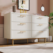 Cassettiera con 6 cassetti; 120x40x75 cm; con base in metallo; pannello truciolare; bianco