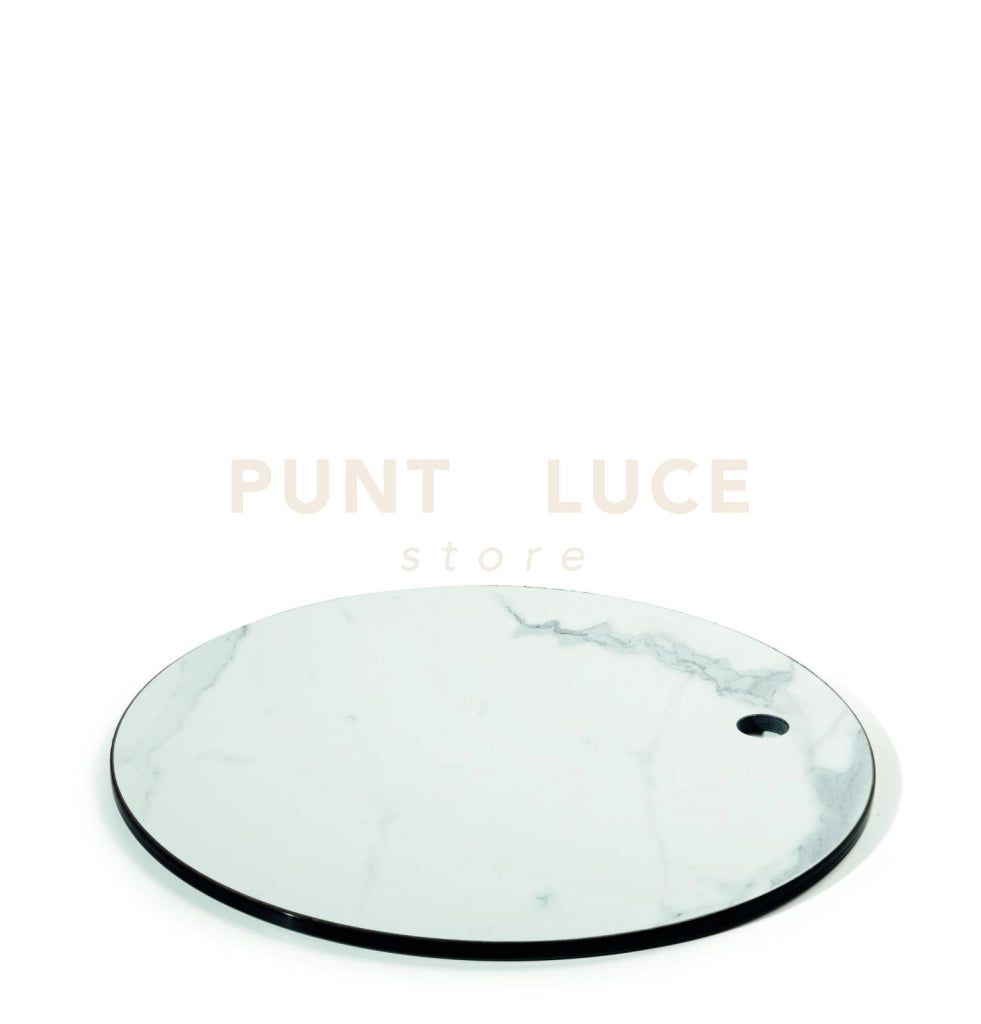 BASE PIANTANA VELVET MARMO BIANCO D.43CM PER LAMPADA DA TERRA