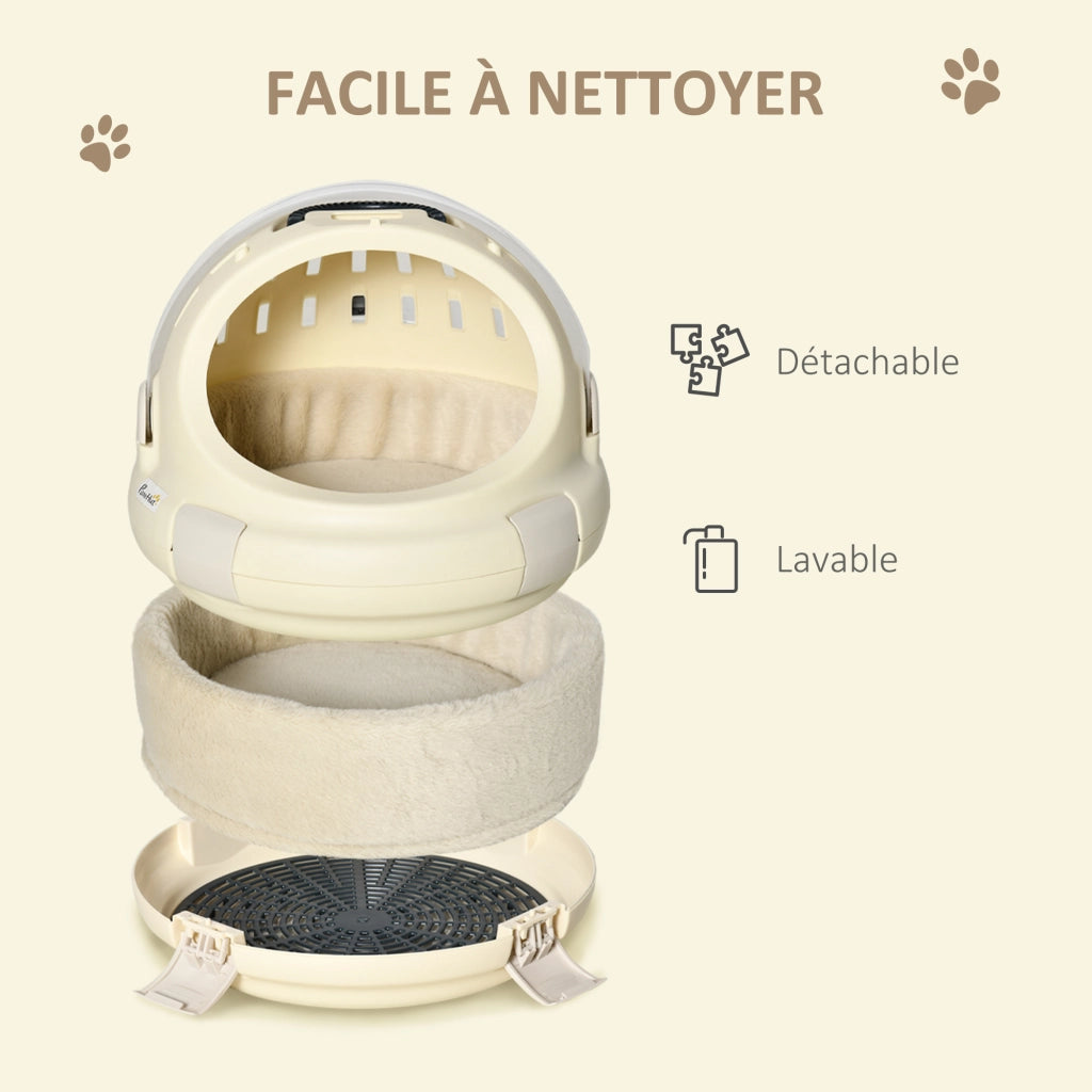 Casetta Trasporto per Gatti ¨C Zephmum ¨C Beige 41x41x35 cm