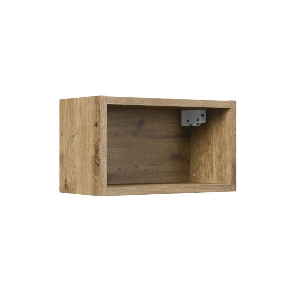 Mobile a parete aperto BRAZZA – 35 cm – Rovere chiaro – Finitura artigianale – Da appendere