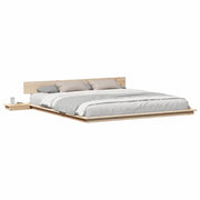 Letto matrimoniale | Letto per adulti | Struttura del letto Marrone 200 x 200 cm legno