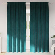 Tende oscuranti 2 pcs Verde Scuro 140 x 245 cm Velluto 4107216