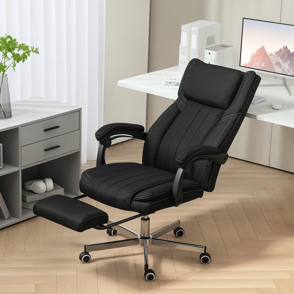 Sedia da ufficio girevole con schienale regolabile ¨C Minimal ¨C Nero 65x61x105-113 cm