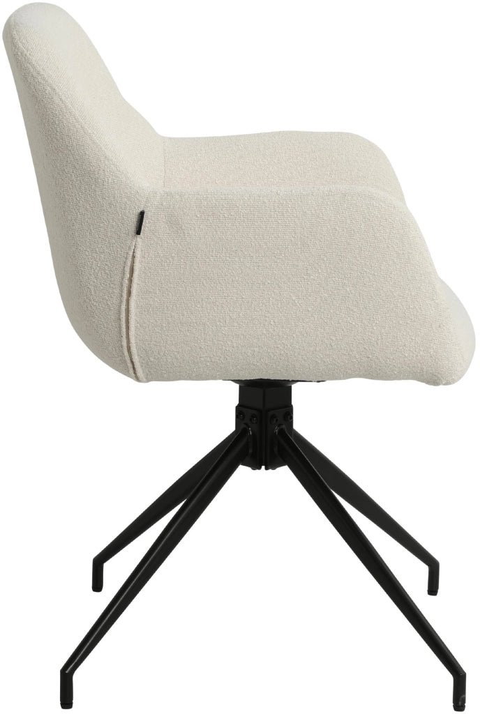 Sedia per sala da pranzo Merlinda in tessuto Teddy 4