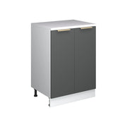Mobile per mansarda Rion Antracite-oro/Bianco 60 x 83.8 cm senza inclinazione con 2 ante Vicco