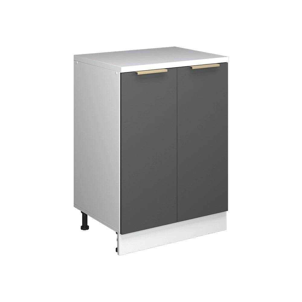 Mobile per mansarda Rion Antracite-oro/Bianco 60 x 83.8 cm senza inclinazione con 2 ante Vicco