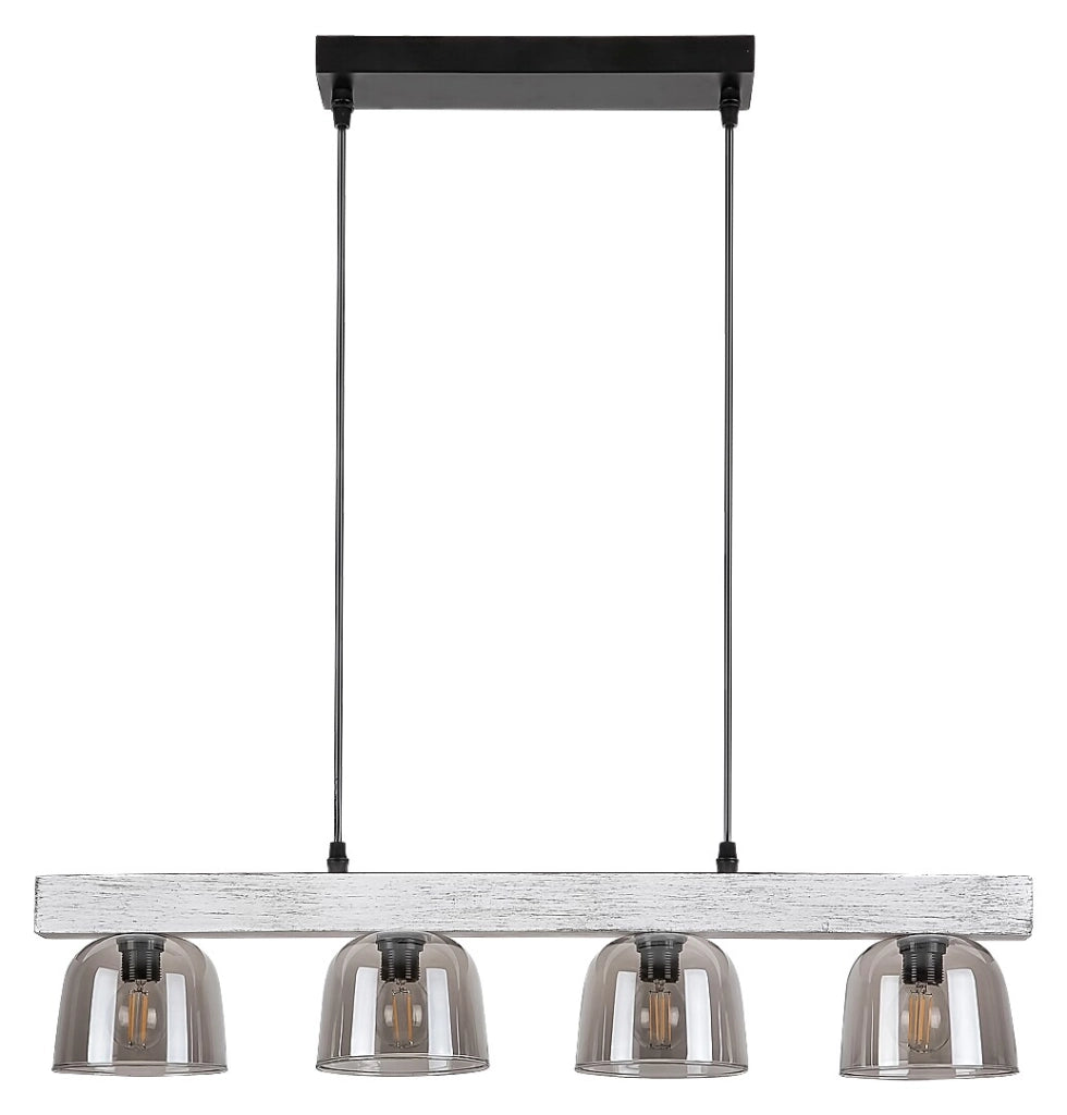 Lampada a sospensione Rabalux Cardamom 4xE14 grigio
