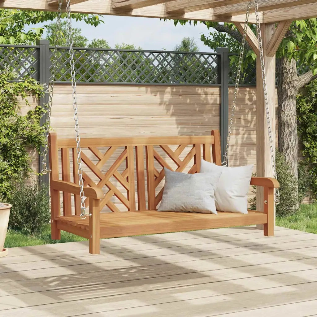 vidaXL Panchina a Dondolo Altro Marrone 114 x 60 x 64 cm
