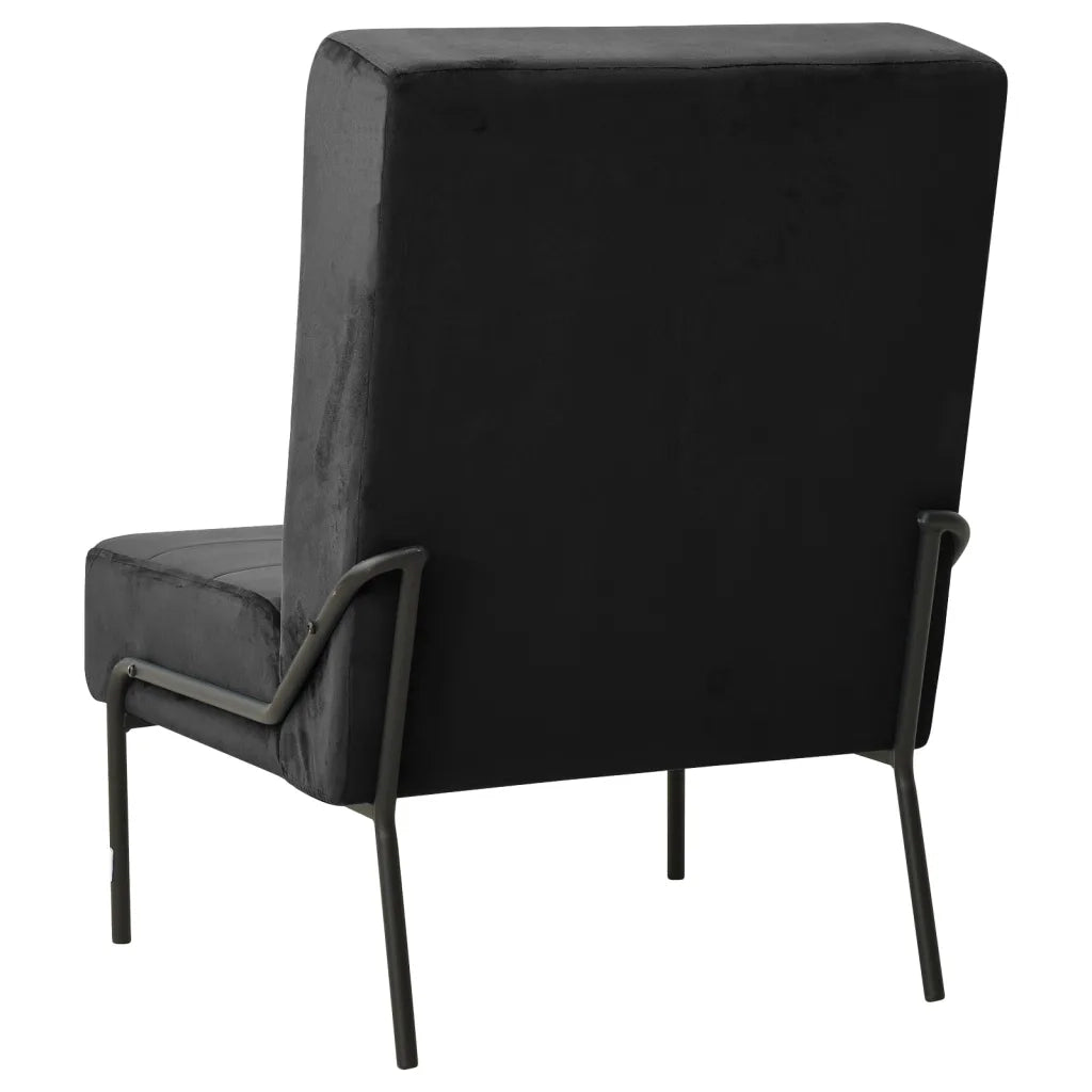 Poltrona Relax 65x79x87 cm Nera in Velluto cod mxl 60152