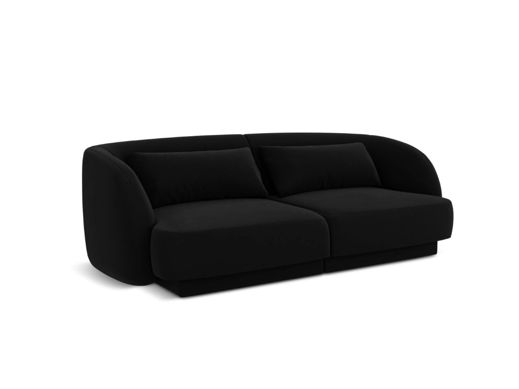 Cosmopolitan Design - Divano "Tulum" 2 posti in velluto nero 