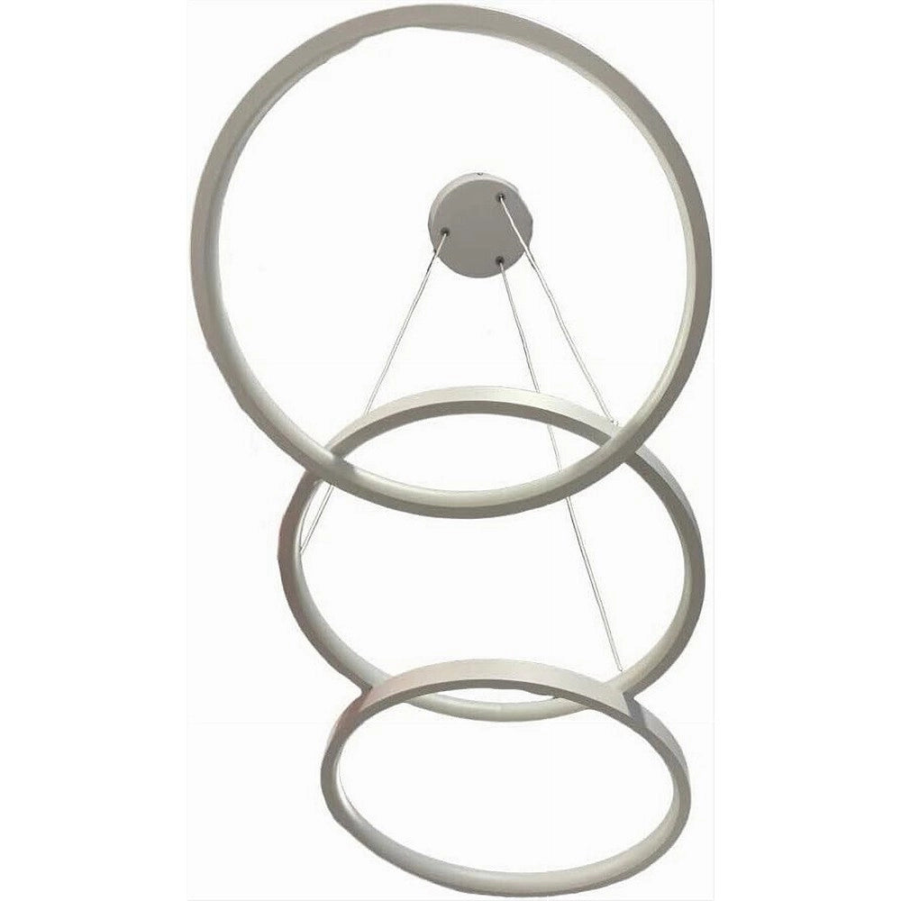 Trade Shop - Lampadario A Sospensione Da Soffitto 3 Anelli Tre Tonalità Di Colore 40w B63-b3c -