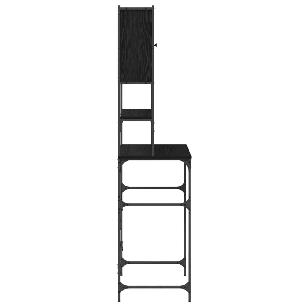 Armadio per Lavatrice Rovere Nero 68 x 48,5 x 194 cm CFW6907892