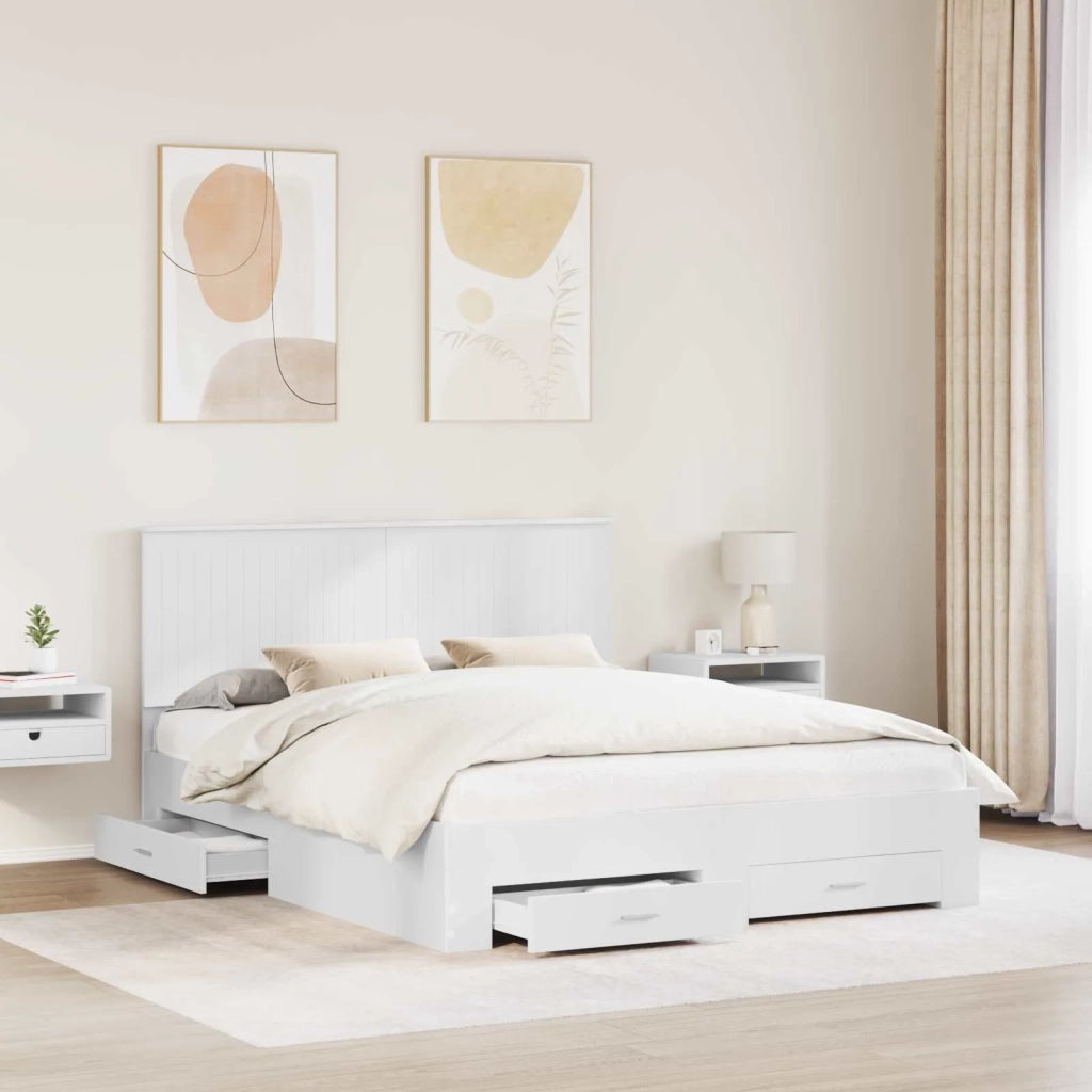 Struttura del letto Bianco 160 x 200 cm Legno multistrato 3411280