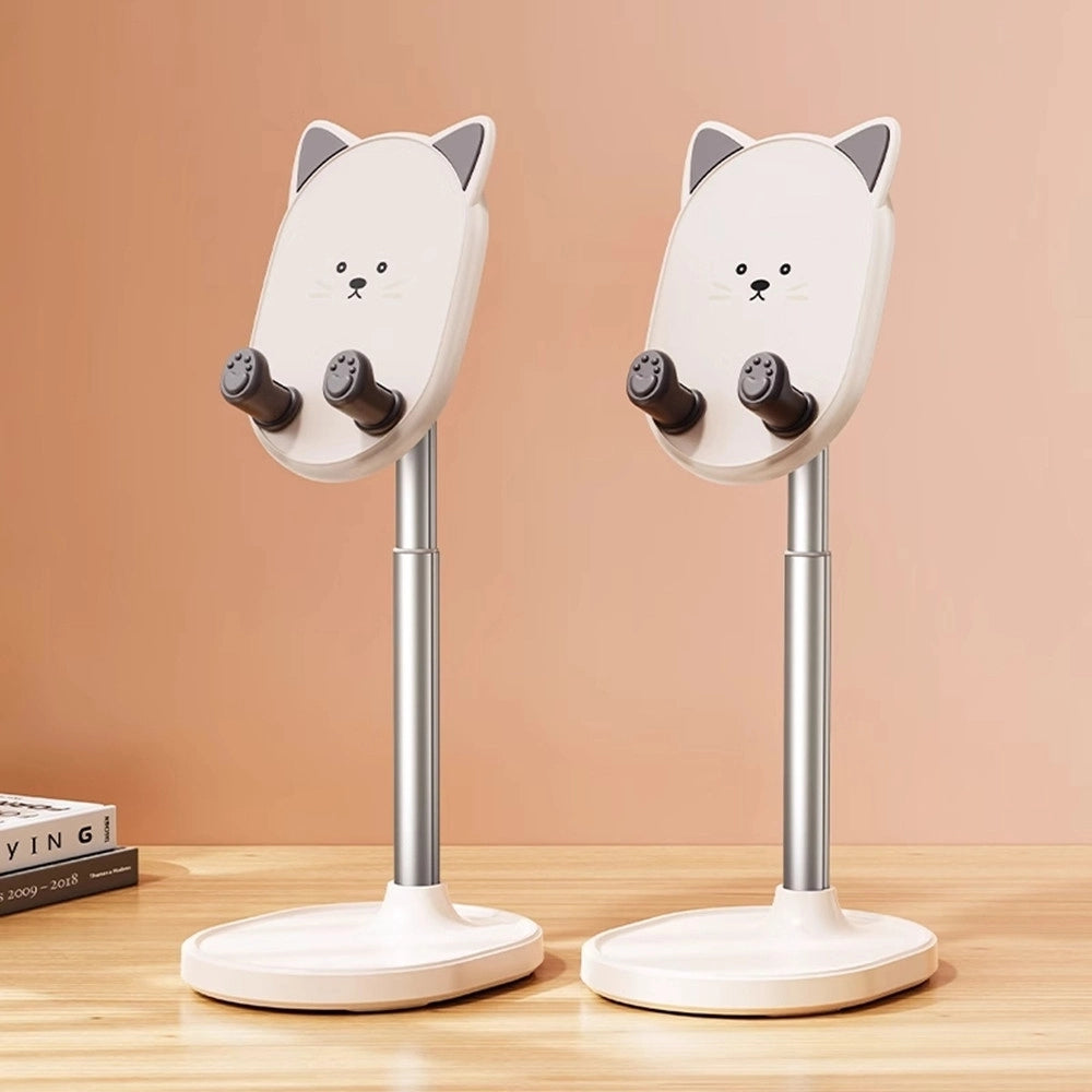 Trade Shop - Supporto Per Cellulare Carino Da Tavolo Regolabile Telescopico Universale Portatile -