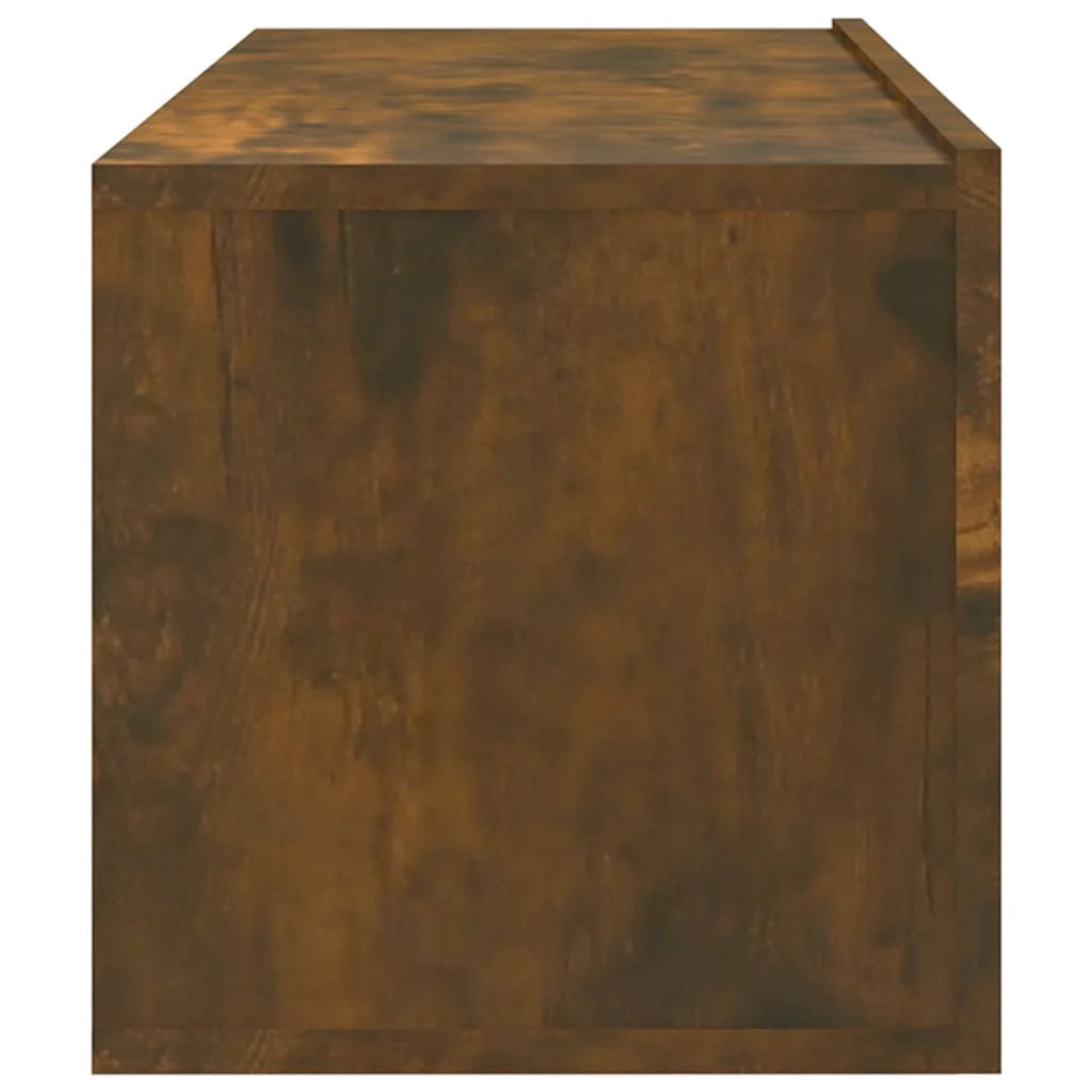 Mobile TV multimediale da parete mensola TV mobile TV sala da pranzo soggiorno camera da letto 4 pezzi rovere affumicato 100 x 30 x 30 cm marrone 02_0029077