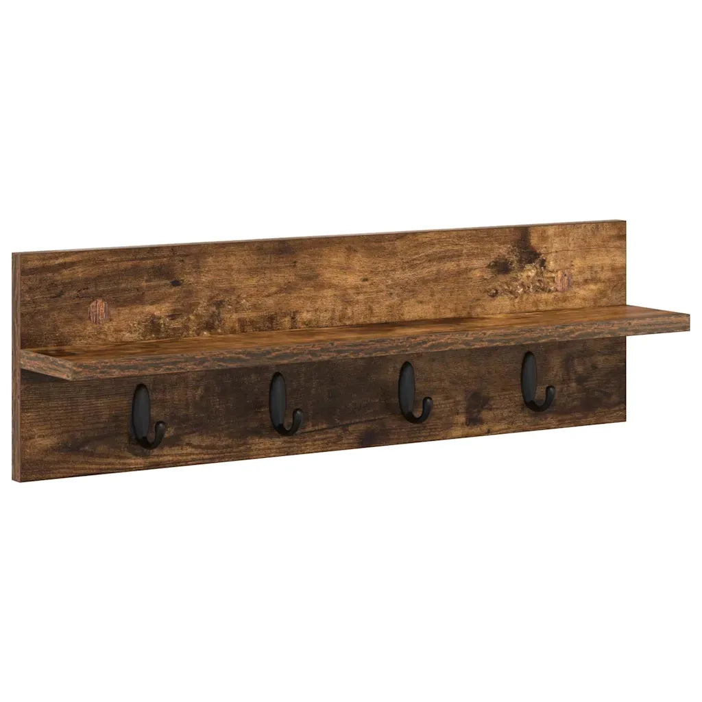 Appendiabiti a muro Rovere fumé 60 x 10,5 x 18 cm 874391