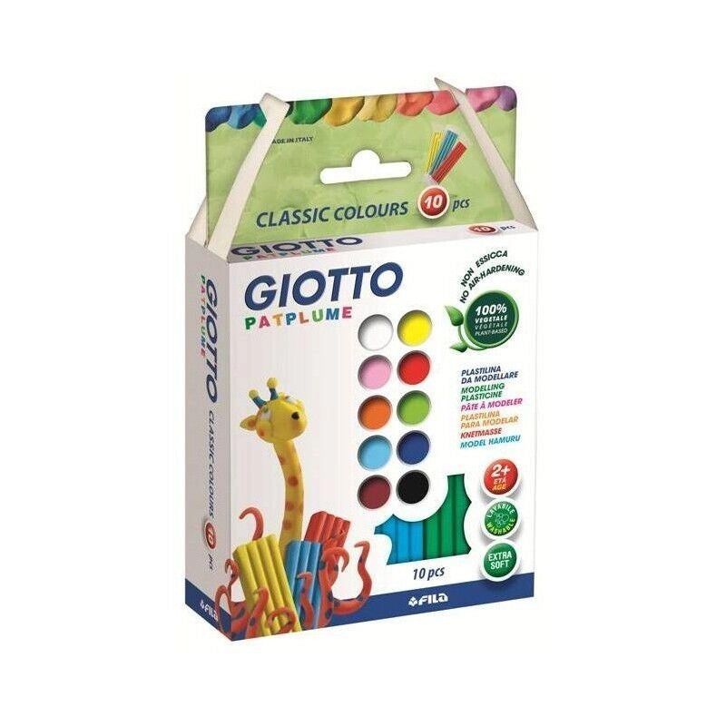 GIOTTO PATPLUME PLASTILINA 10 COLORI X 20 GRAMMI