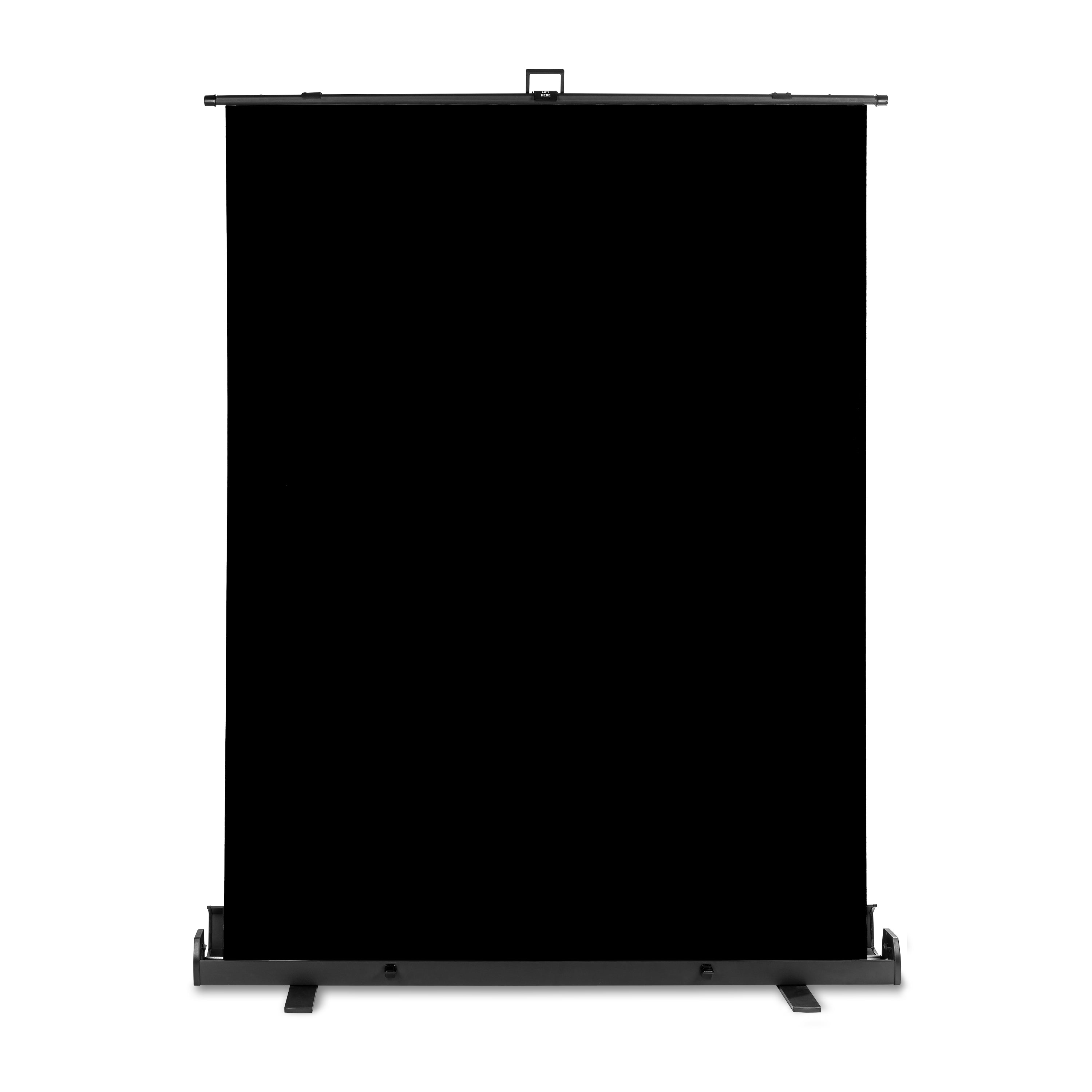 Fondale fotografico a rullo nero 155 x 200 cm, sfondo avvolgibile con supporto, sistema per studi fotografici, pannello ingualcibile ideale per fotografia low-key