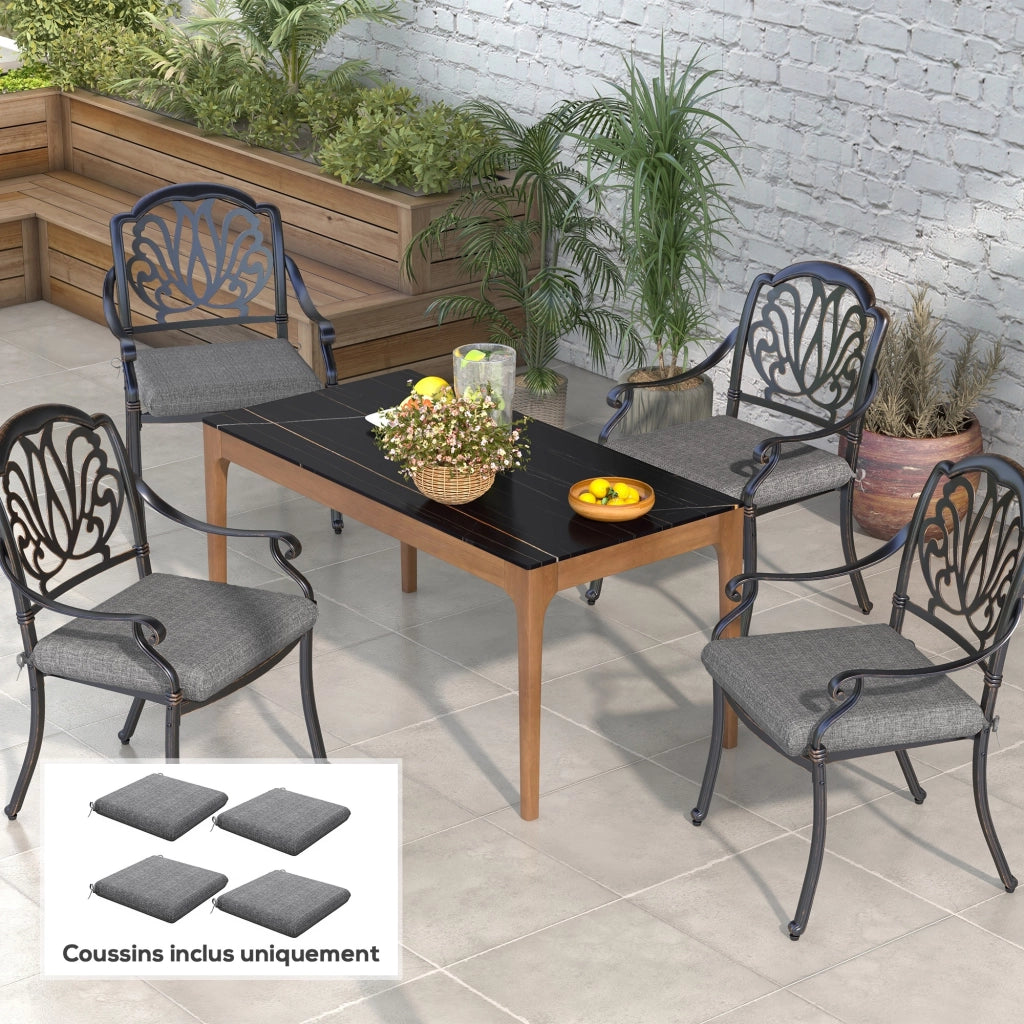Set di 4 cuscini per sedie ¨C zephmum ¨C grigio 47x47 cm