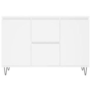 Credenza Bianca 101,5x35x70 cm in Legno Multistrato 827204