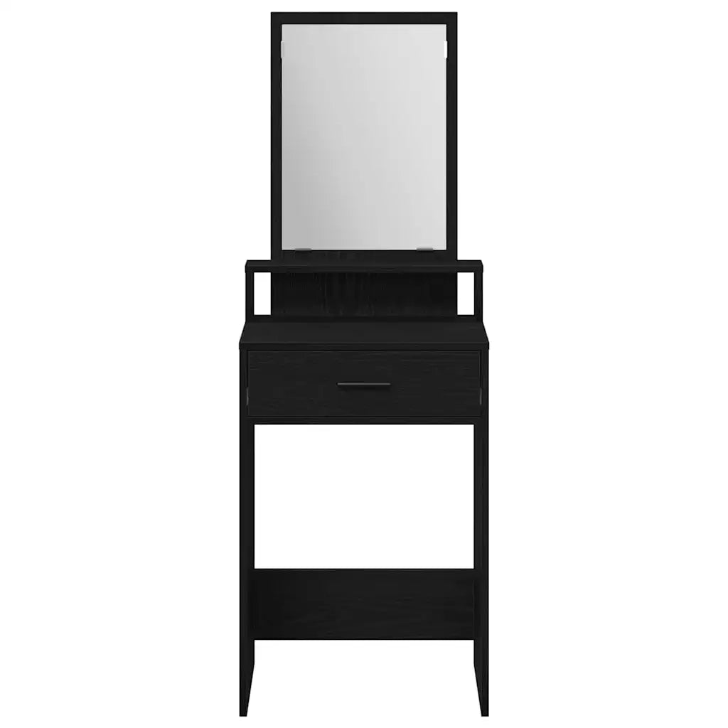 Tavolo da Trucco Rovere Nero 50 x 41 x 140 cm Legno multistrato 865128