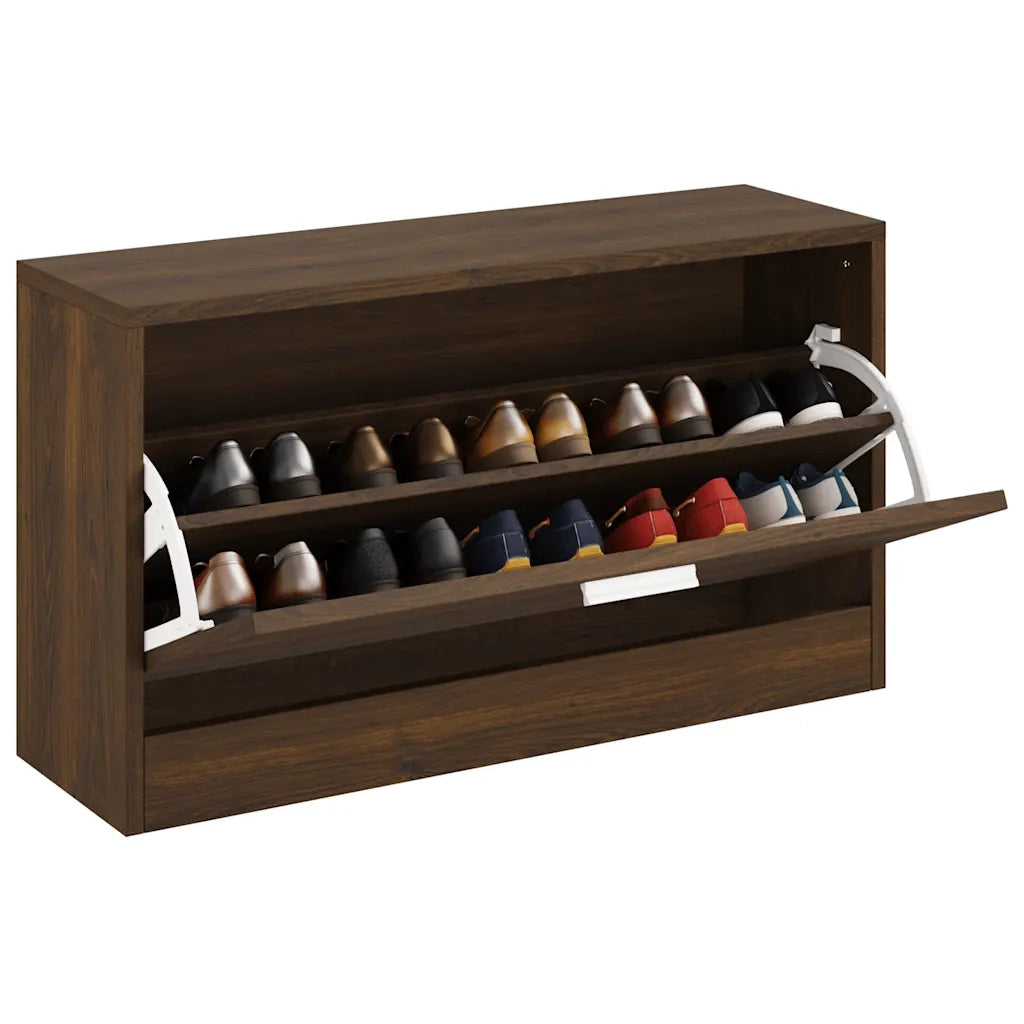 vidaXL Scarpiera Rovere Marrone 80x24x45 cm in Legno Multistrato