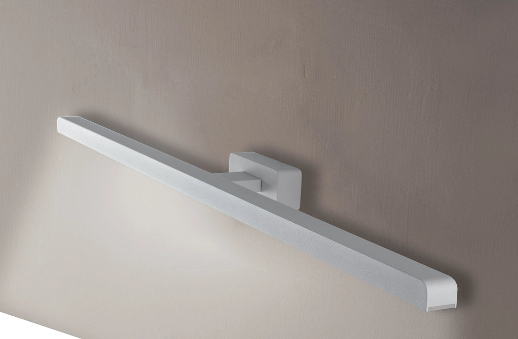 APPLIQUE LED LANCER BIANCA FISSAGGIO PARETE E SPECCHIO 13W 1000LM 4000K IP54 75x9x4CM