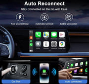 Adattatore CarPlay Senza Fili - Converte la Connessione a Cavo in Senza Fili - WiFi 5Ghz - Adattatore iPhone per CarPlay con iOS 10+ Dongle 2.0
