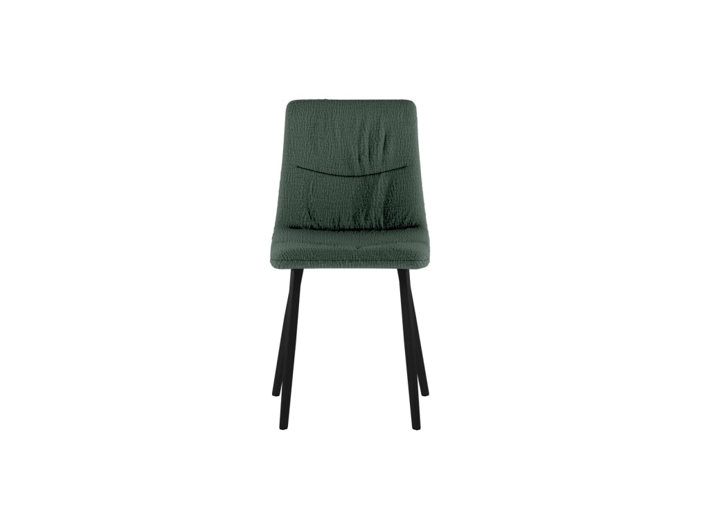 Set 4 Sedie Ariel 46x55x87,5 cm in Tessuto Easy-Clean Verde