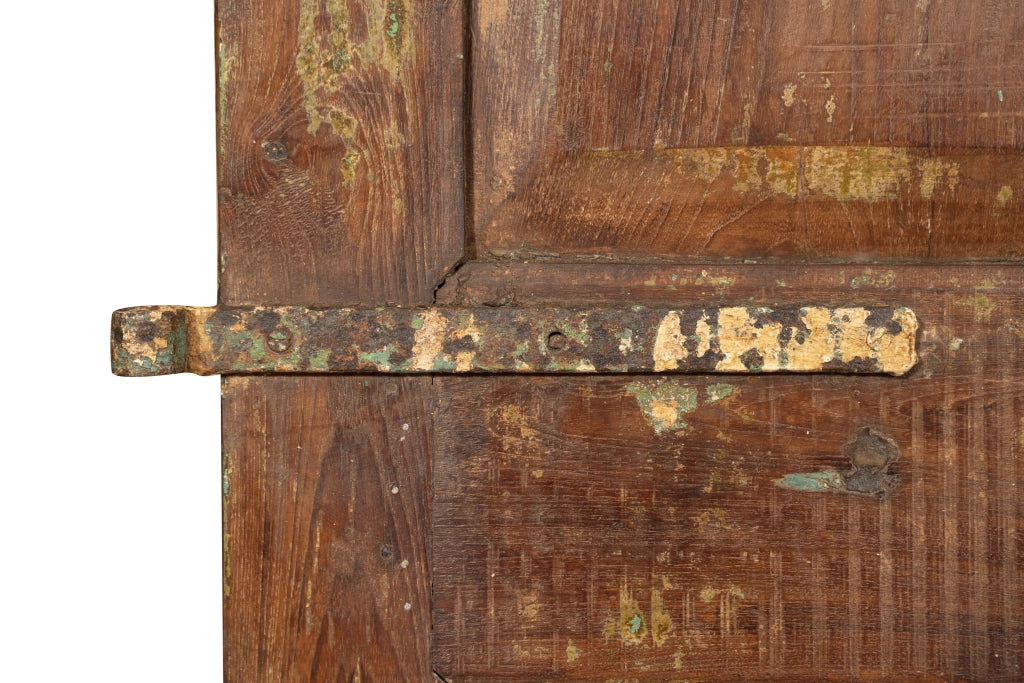 Biscottini Porta in legno massello e ferro da interno o da esterno vecchia e antica medievale