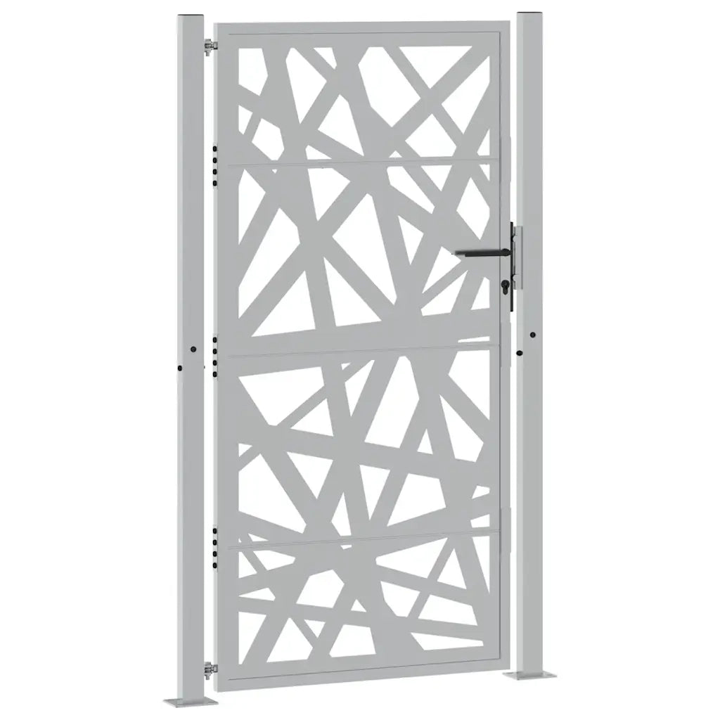 Cancello da giardino 100x175 cm in acciaio corten design leggero 4100957