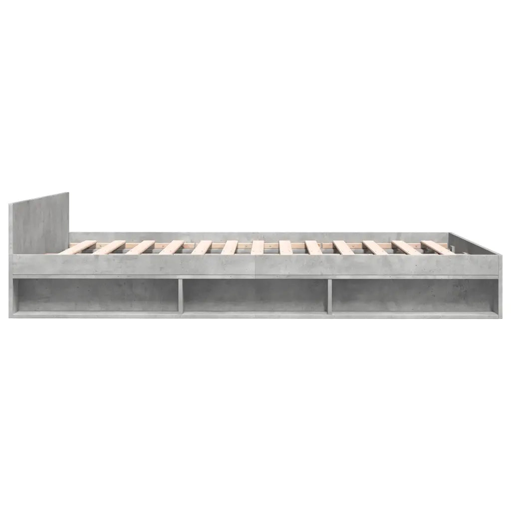 Giroletto Cassetti Grigio Cemento 160x200 cm Legno Multistrato 3280737