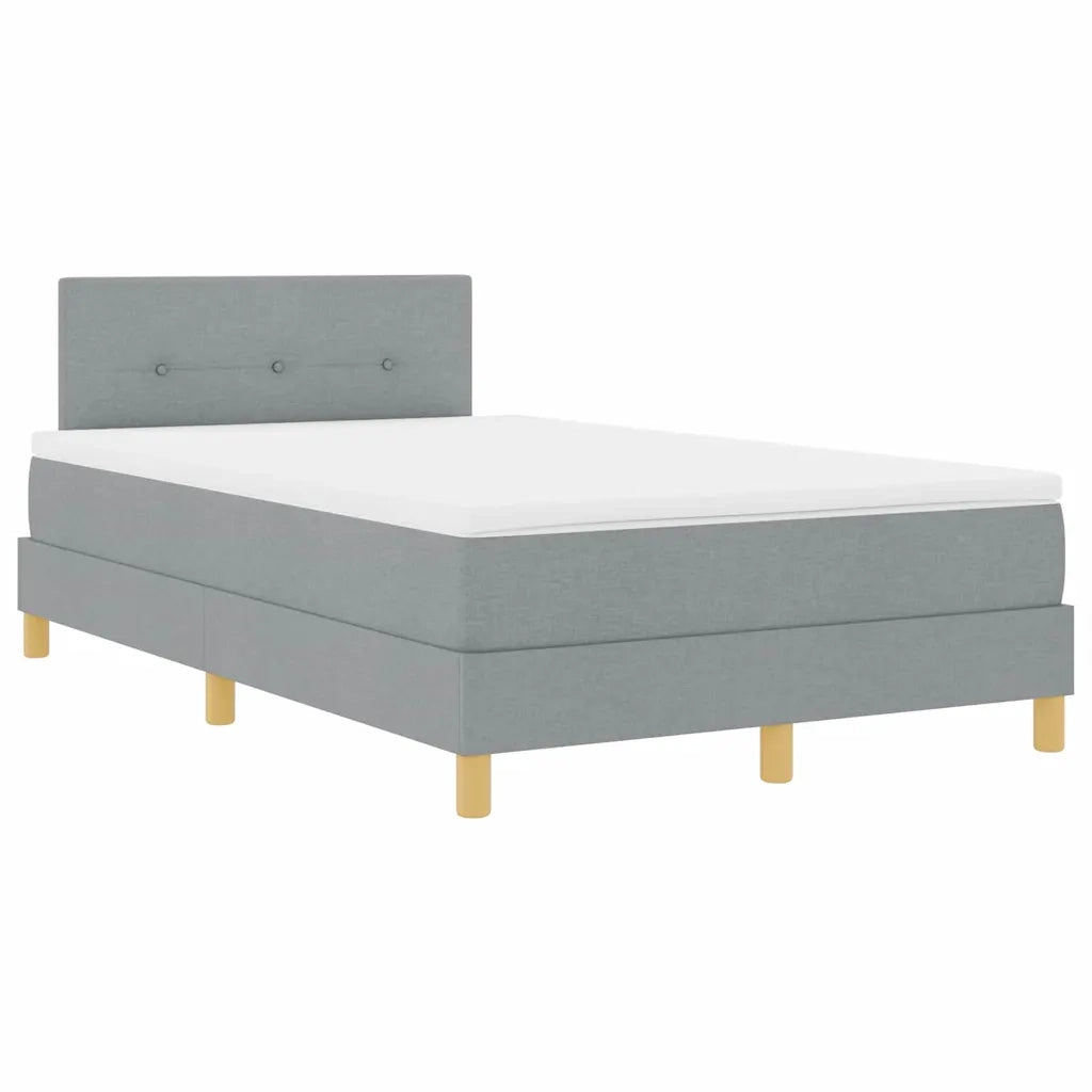 Letto a Sorgente LED con led Grigio chiaro 120 x 200 cm Tessuto 3342429