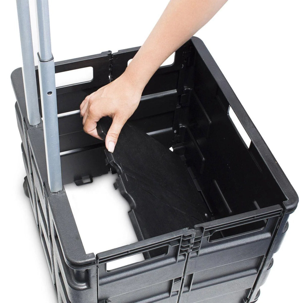 Carrello della spesa pieghevole con ruote nero 13_0000709