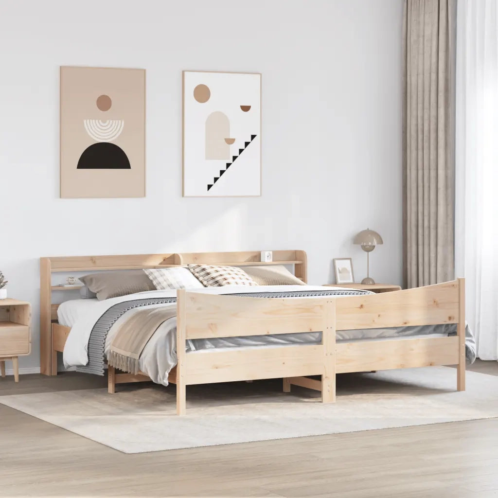 Giroletto con Testiera 180x200 cm Massello Pino 3307035