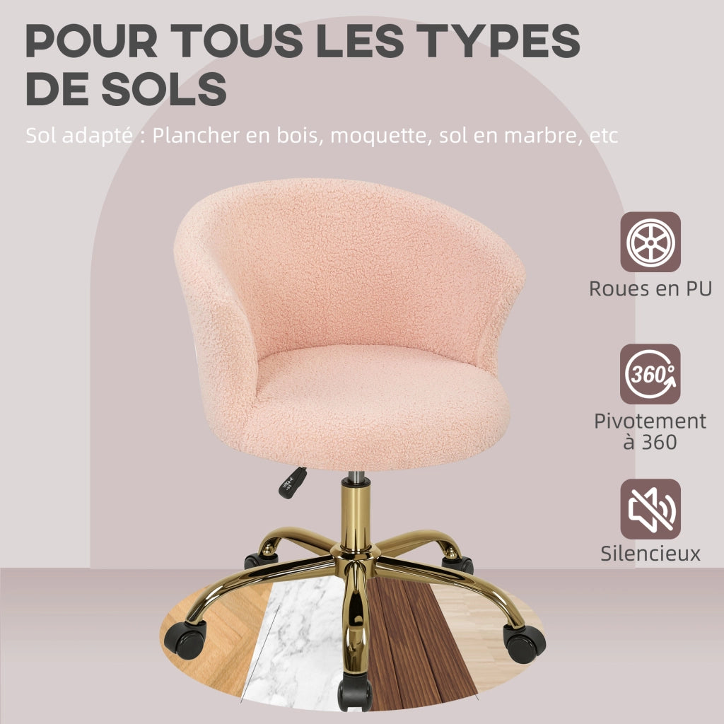 Sedia da ufficio ergonomica regolabile in altezza ¨C zephmum ¨C rosa