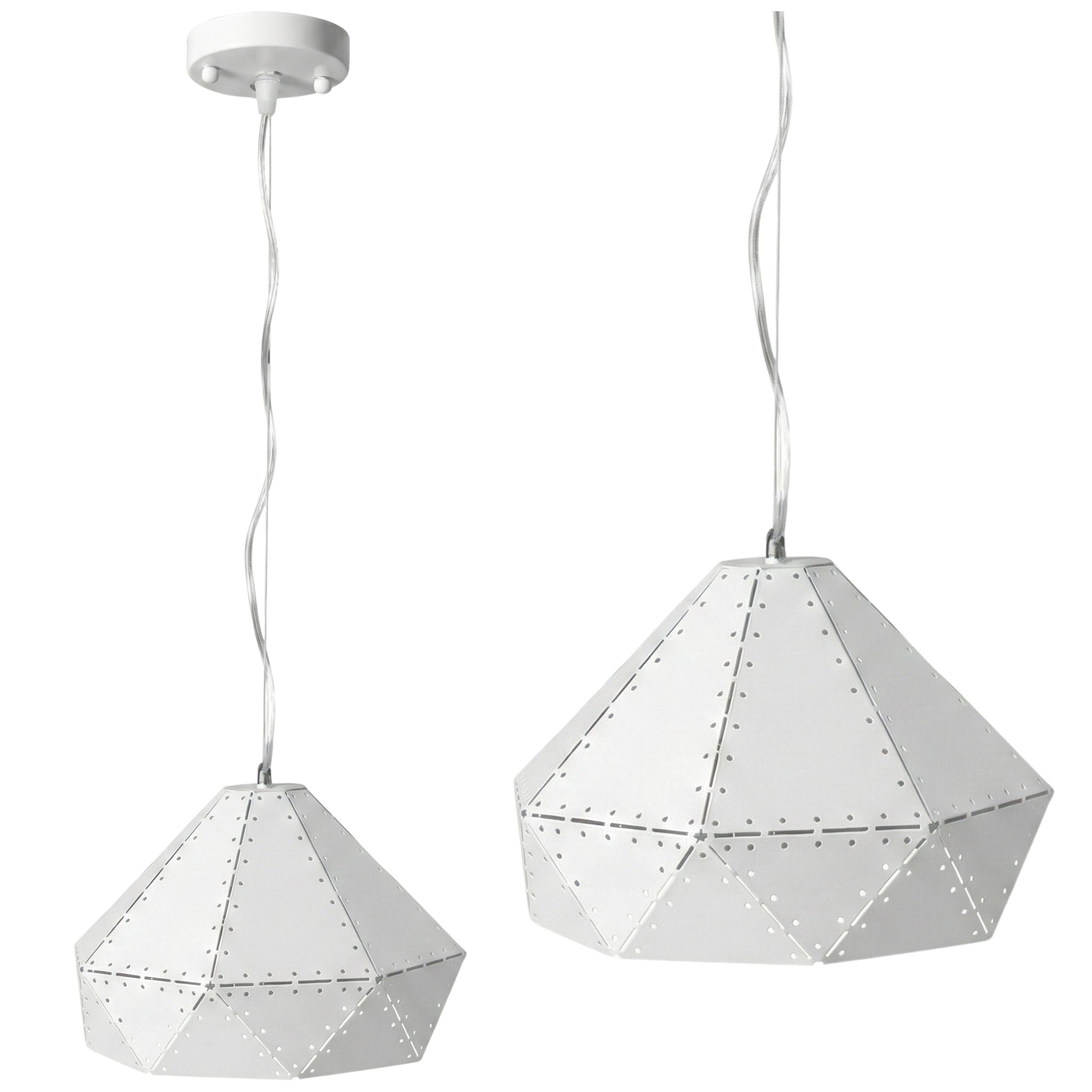 Lampada Da Soffitto Pensile Metallico Bianco APP237-1CP