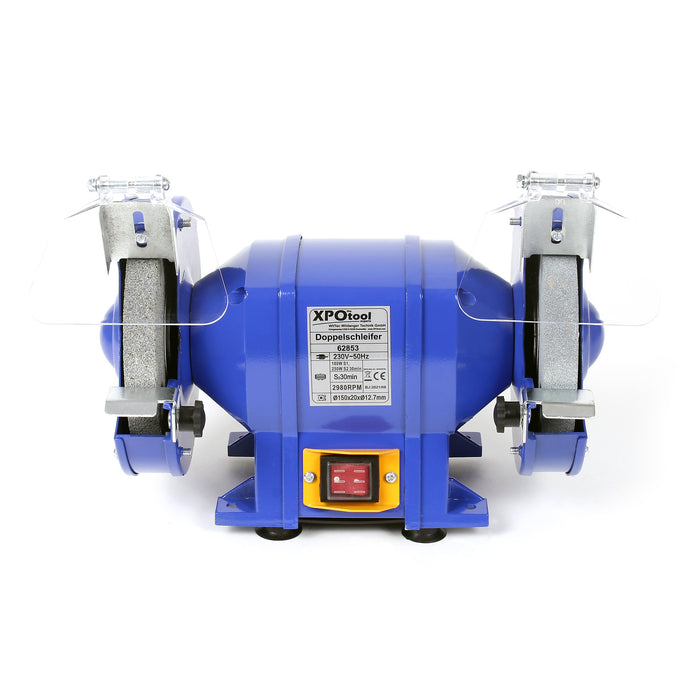 Smerigliatrice doppia 250W Ø mole 150mm Con mola a grana grossa e mola a grana fine