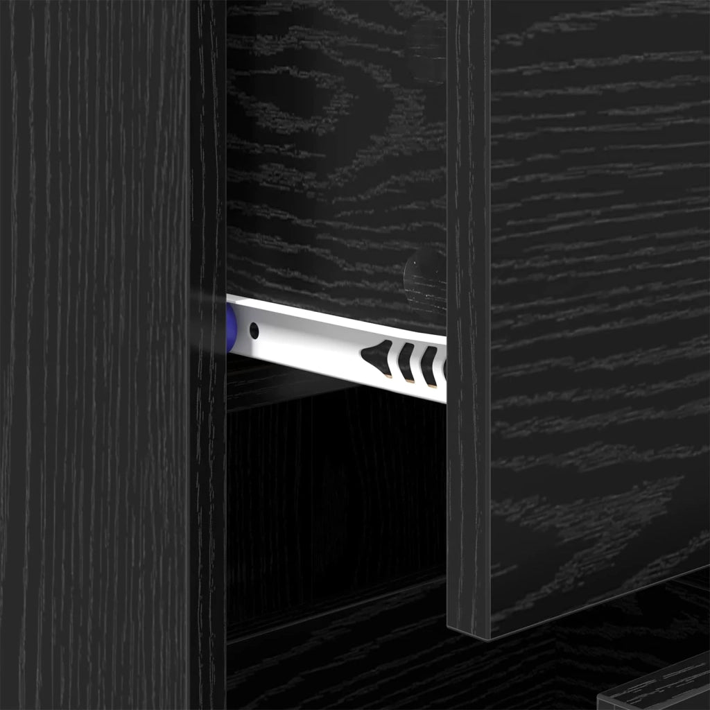 Credenza Rovere nero 34 x 34.5 x 90 cm Legno multistrato 881551