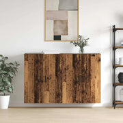 Mobiletto a muro 2 pcs Legno vecchio 69,5 x 34 x 90 cm