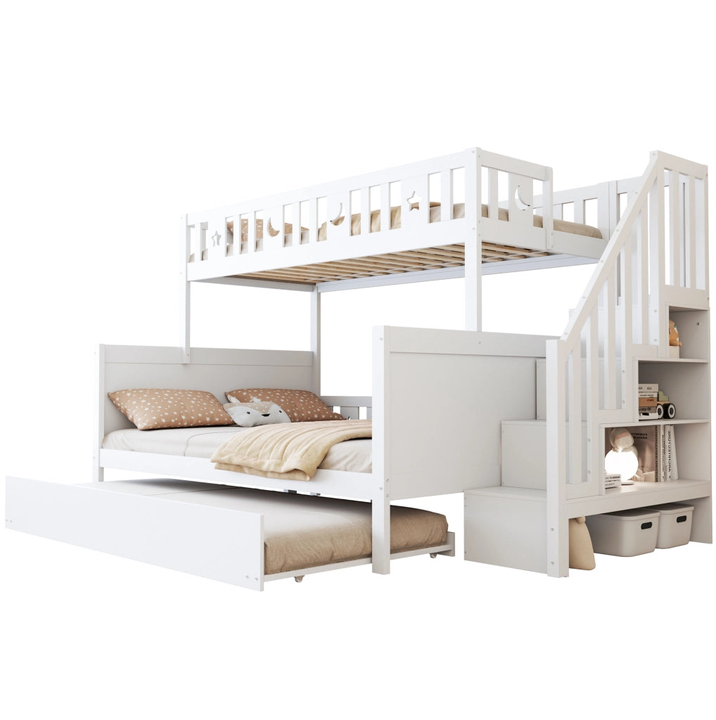 Letto a castello per bambini 90x200/140x200 cm con letto estraibile