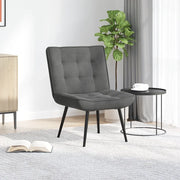 Sedia Relax 64x74x84 cm Grigio Scuro in Velluto 4012318