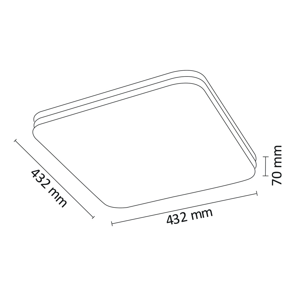 Plafoniera LED dimmerabile con telecomando 43cm Polux Syrius