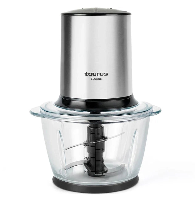 Taurus eloane - tritatutto elettrico, 400w, capacità 1l, recipiente smontabile lavabile in lavastoviglie, piedini antiscivolo, bpa free, doppia lama in acciaio inox ad alte prestazioni