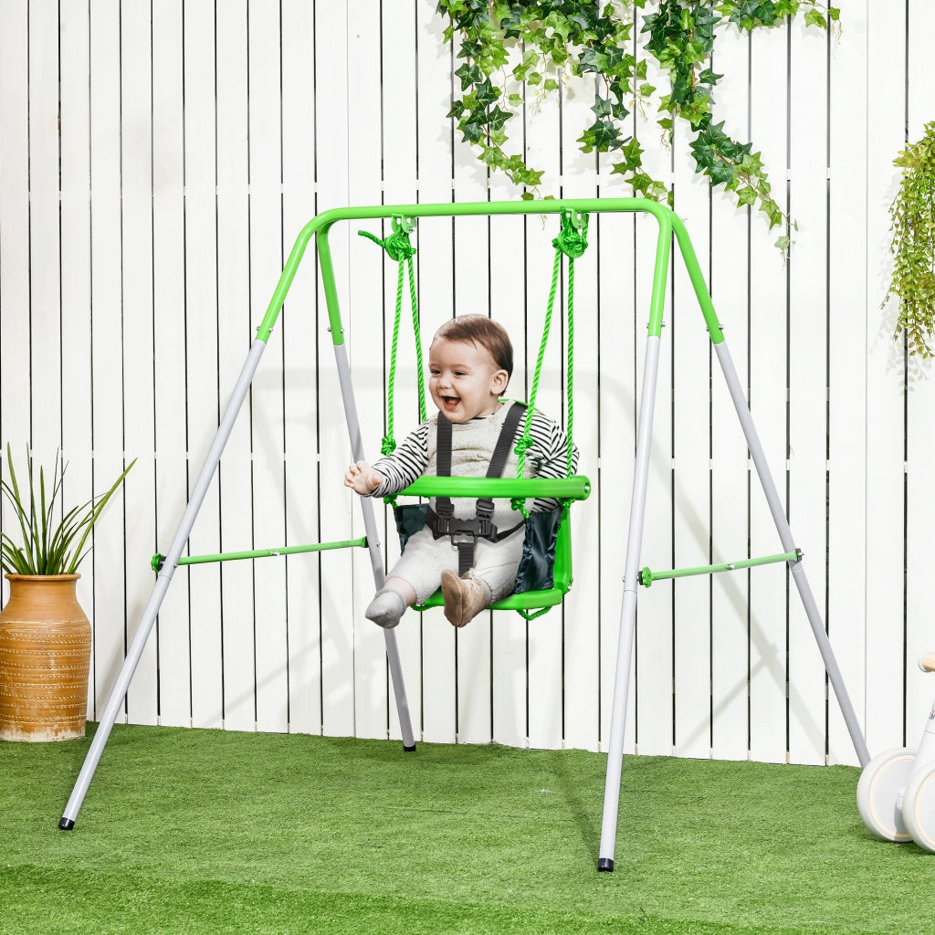 Altalena per bambini ¨C zephmum ¨C verde 122 cm acciaio 25 kg