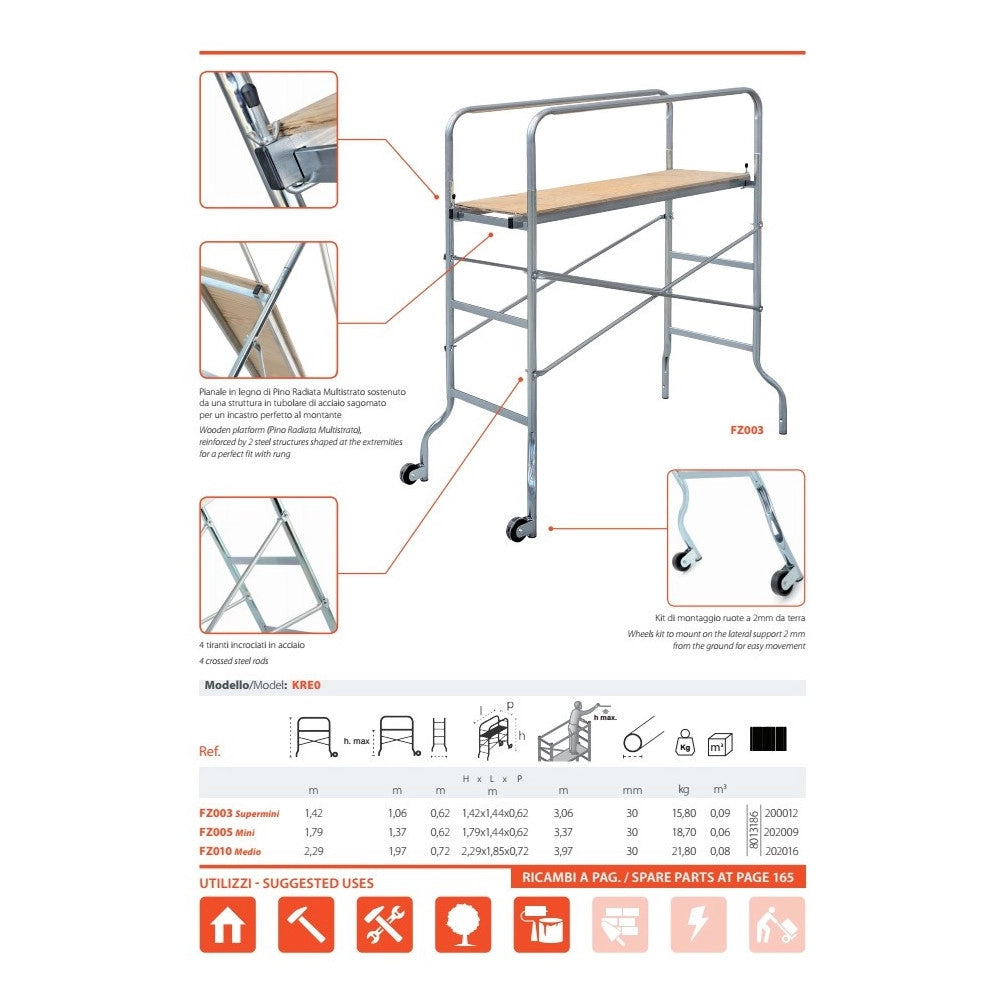 Trade Shop - Trabattello Zincato Medio Gierre Altezza Massima 3,97 M Fz010 Medio -