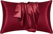 Set di cuscini in seta morbida e liscia - 2 pezzi - copertura per cuscino a forma rettangolare - copertura per cuscino a forma di busta - copertura per cuscino per letto - decorazione per letto - 51x76cm